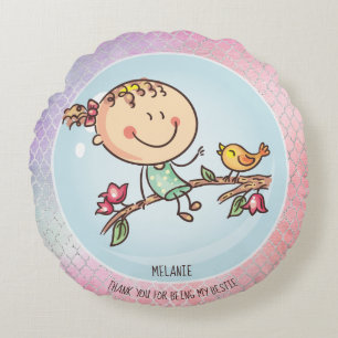 Cojín Redondo BFF lindo Besties Kawaii regalos para Chicas amigo