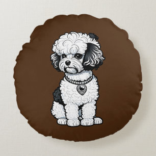 Cojín Redondo Bichon Frise