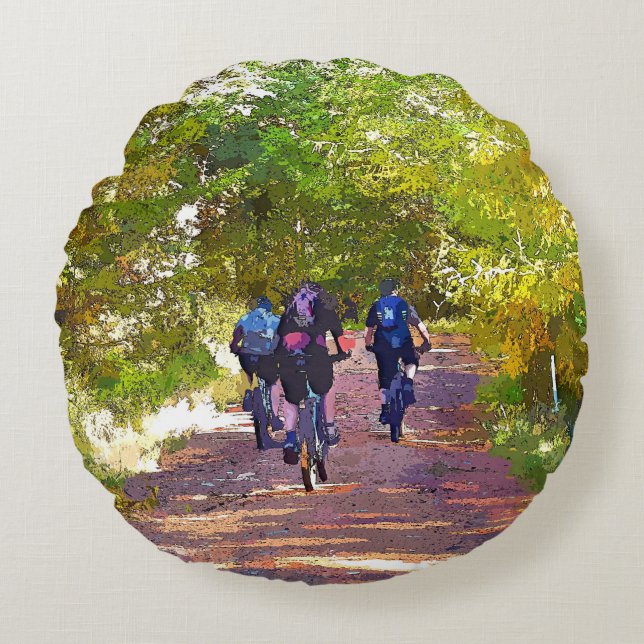 COJÍN REDONDO BICICLETA DE MONTAÑA (Anverso)