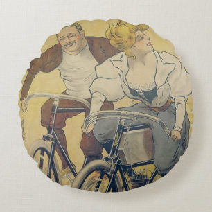 Cojín Redondo Bicicletas del gladiador de la publicidad de