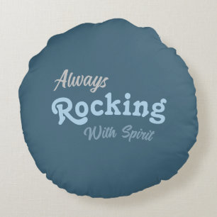 Cojín Redondo Bienvenidos A Nuestro Porche / Siempre / Colores D