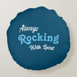 Cojín Redondo Bienvenidos A Nuestro Porche / Siempre / Ocean Blu