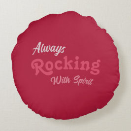 Cojín Redondo Bienvenidos A Nuestro Porche / Siempre / San Valen