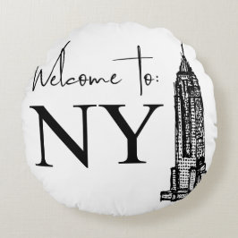 COJÍN REDONDO BIENVENIDOS A NY