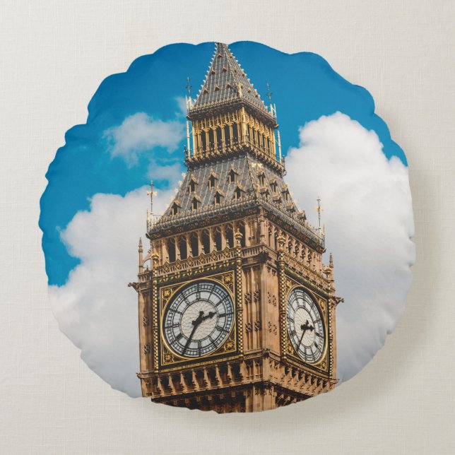 COJÍN REDONDO BIG BEN LONDON (Anverso)