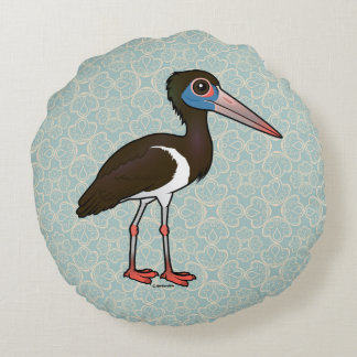 Cojín Redondo Birdorable Abdim's Stork