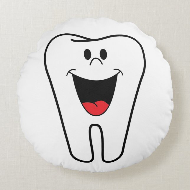 COJÍN REDONDO "BITE ME" TOOTH (Anverso)
