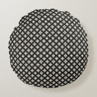 Cojín Redondo Black and Beige Round Pillow