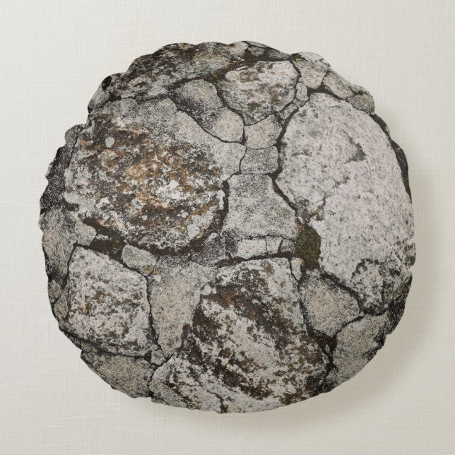 Cojín Redondo Black and gray stone fragment (Anverso)