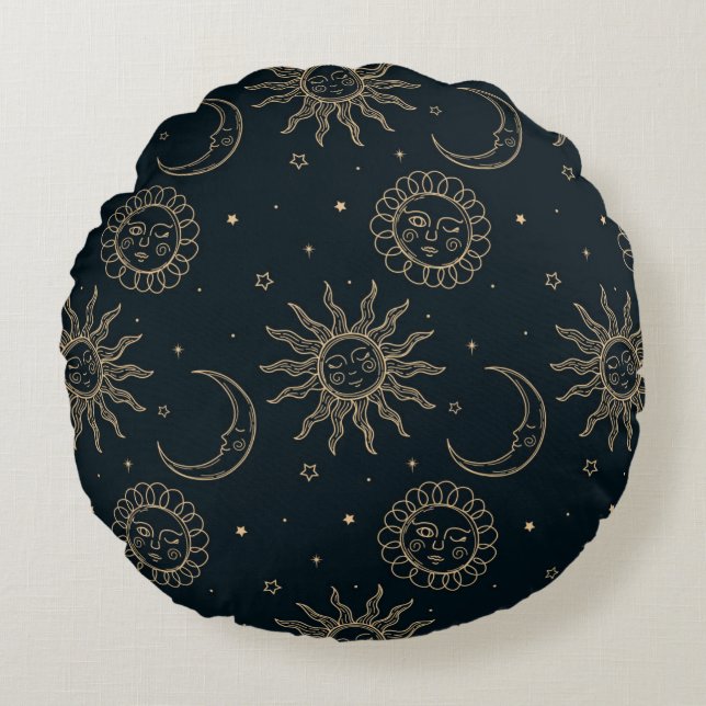 Cojín Redondo Black colour Round Pillow (Anverso)