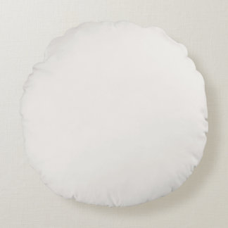 Cojín Redondo Blanco de lino, blanco roto