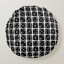 Blanco y negro Dice 1-6 Linocut