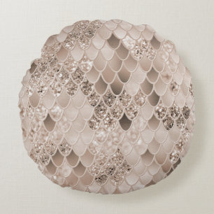 Cojín Redondo Blanda Beige Marrón Sirena Escales Glam 1