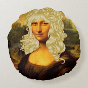 Cojín Redondo Blonde Mona Lisa