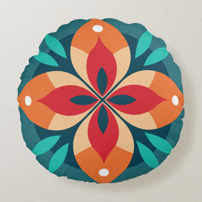 Cojín Redondo Bloom rítmico (Anverso)