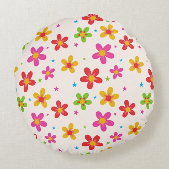 Cojín Redondo Blooming Comfort, Summer Style!" (Reverso)