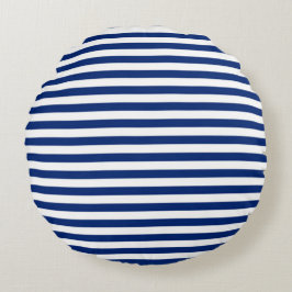 Cojín Redondo Blue and White Stripes