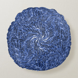 Cojín Redondo Blue Jean swirl