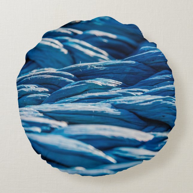 Cojín Redondo Blue Rope (Reverso)