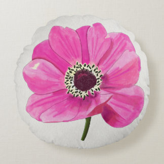 Cojín Redondo Blush Bloom Throw Pillow