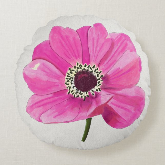 Cojín Redondo Blush Bloom Throw Pillow (Anverso)
