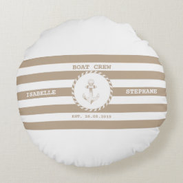 Cojín Redondo Boat Crew Brown Tyla
