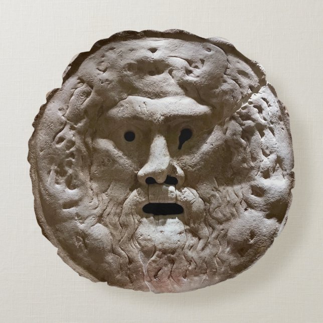 Cojín Redondo Boca de la verdad (Anverso)