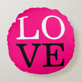 Cojín Redondo Boda de amor de fondo de Rosa