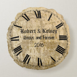 Cojín Redondo Boda o aniversario personalizado