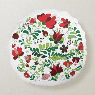 Cojín Redondo Boho Folk Floral Matyo