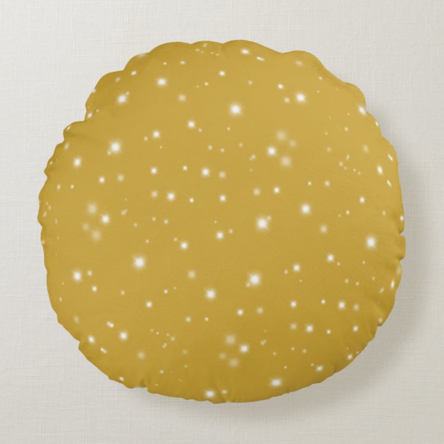 Cojín Redondo Boho Gold Starlight (Anverso)
