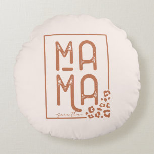 Cojín Redondo Boho Mama ruso