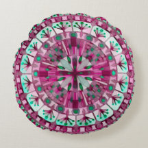 Boho Mosaic Tile Pink Berry -