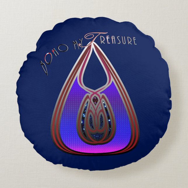 Cojín Redondo Boho My Treasure (Anverso)