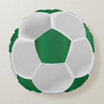 Bola de fútbol verde y blanca