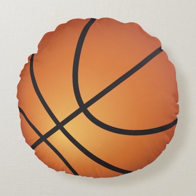 Cojín Redondo Bola fresca de la cesta del baloncesto (Anverso)