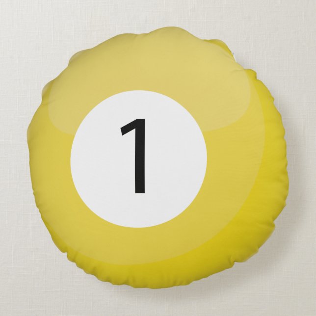 Cojín Redondo Bolsa Billiard de Pool de Snooker Cute (Reverso)