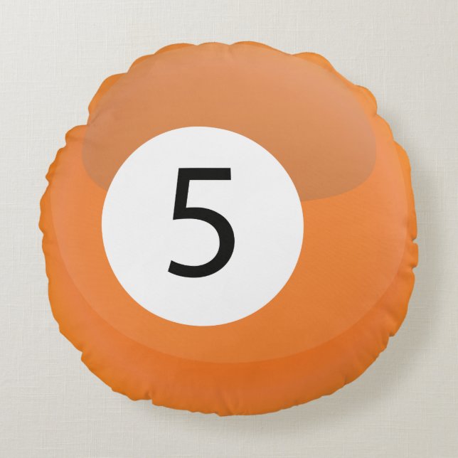 Cojín Redondo Bolsa Billiard de Pool de Snooker Cute (Anverso)