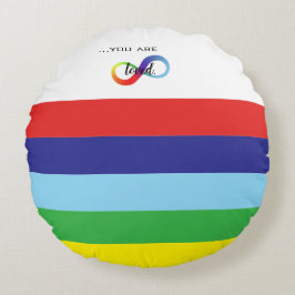 Cojín Redondo Bolso de orgullo LGBTQ+ Infinity