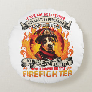 Cojín Redondo Bombero de perros