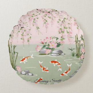 Cojín Redondo Bonito Cherry Blossom Floral Charm