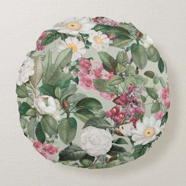 Cojín Redondo Bonito decorativa llamativa (Anverso)