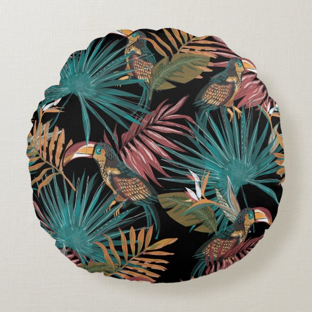 Cojín Redondo Bonito decorativa llamativa (Anverso)