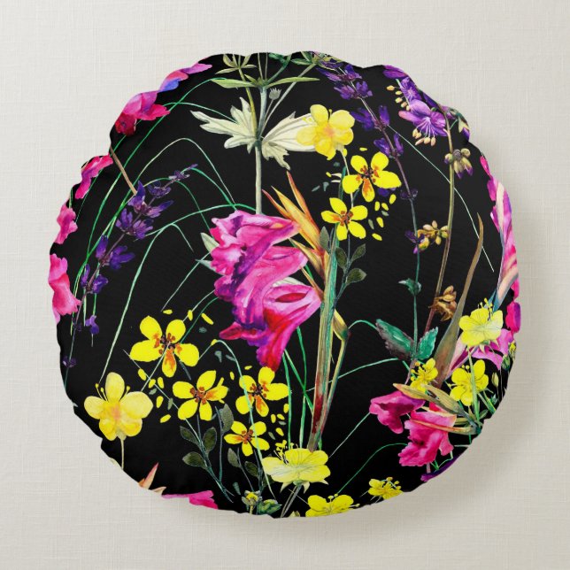 Cojín Redondo Bonito decorativa llamativa (Anverso)