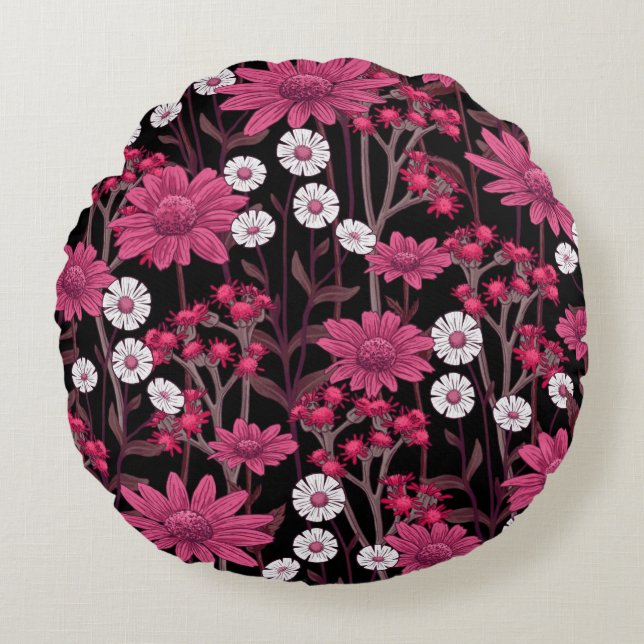 Cojín Redondo Bonito decorativa llamativa (Anverso)