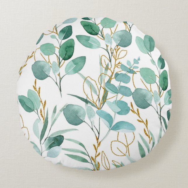 Cojín Redondo Bonito decorativa llamativa (Anverso)