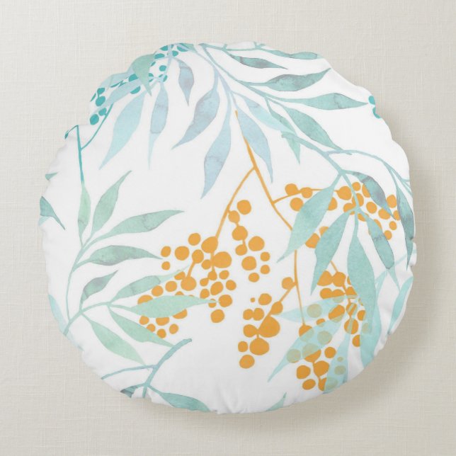 Cojín Redondo Bonito decorativa llamativa (Anverso)