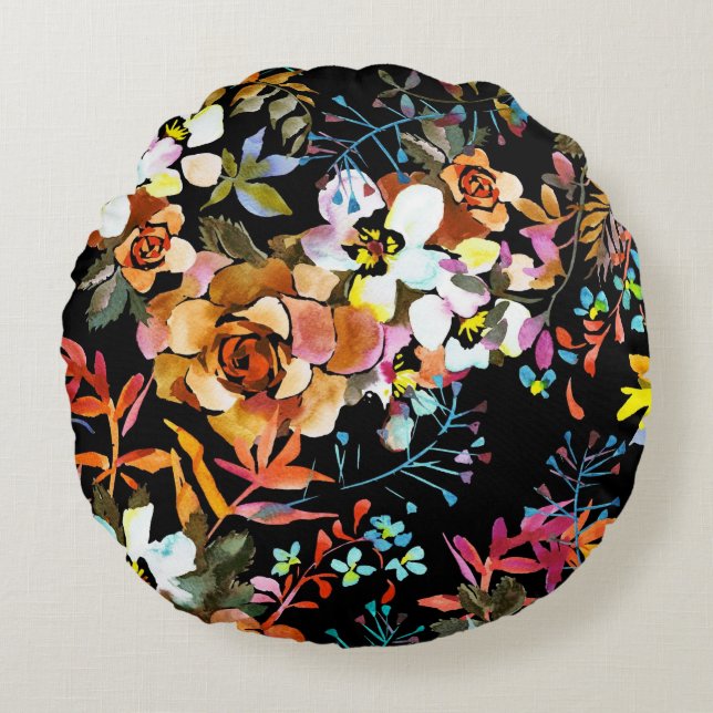 Cojín Redondo Bonito decorativa llamativa (Anverso)