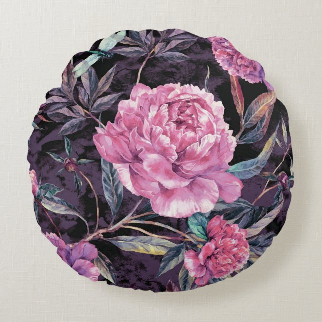 Cojín Redondo Bonito decorativa llamativa (Anverso)