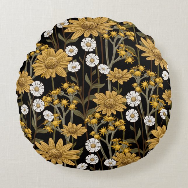 Cojín Redondo Bonito decorativa llamativa (Anverso)